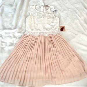 Forever 21 lace and pleated sleeveless dress